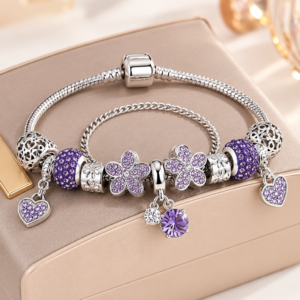 PULSEIRA PRATA - ROXA