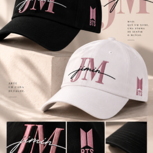 BONÉ BORDADO PARK JIMIN - OPÇÃO 42 - PRODUÇÃO PREMIUM SOB ENCOMENDA E LIMITADA
