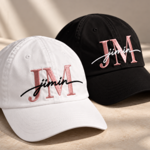 BONÉ BORDADO PARK JIMIN - OPÇÃO 45 - PRODUÇÃO PREMIUM SOB ENCOMENDA E LIMITADA