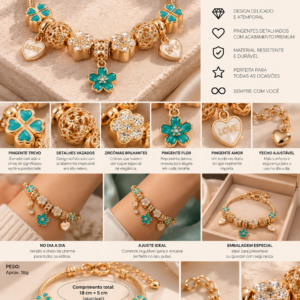 PULSEIRA FLOR E AMOR