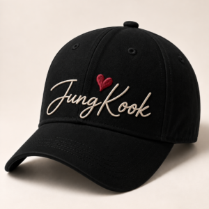 BONÉ BORDADO JUNGKOOK - OPÇÃO 65 - PRODUÇÃO PREMIUM SOB ENCOMENDA E LIMITADA
