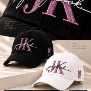 BONÉ BORDADO JUNGKOOK - OPÇÃO 66 - PRODUÇÃO PREMIUM SOB ENCOMENDA E LIMITADA